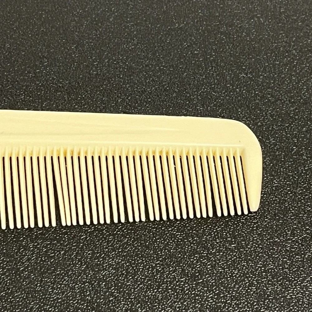 Vintage Goody Hair Comb Cream Ivory Color Wide & Tight Teeth Slim Unbreakable